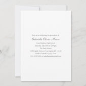 Geometrisch Afstudeerder | Roze/grijze GraduPartij Kaart (Achterkant)