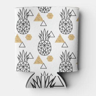 Geometrisch ananas gouden Stippen patroon. Blikjeskoeler