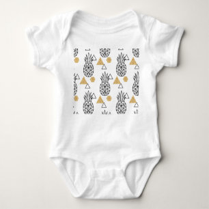 Geometrisch ananas gouden Stippen patroon. Romper