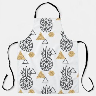 Geometrisch ananas gouden Stippen patroon. Schort