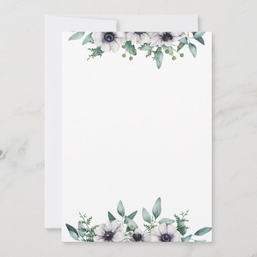 Geometrisch anemoon eucalyptus Baby shower Kaart (Achterkant)