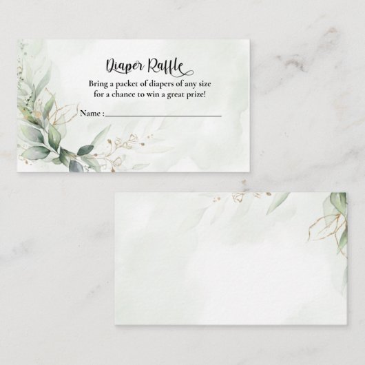 Geometrisch Baby shower Diaper Raffle-kaart invoeg Informatiekaartje (Voorkant / Achterkant)