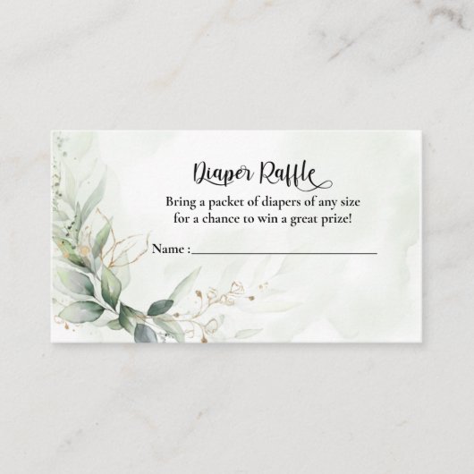Geometrisch Baby shower Diaper Raffle-kaart invoeg Informatiekaartje (Voorkant)