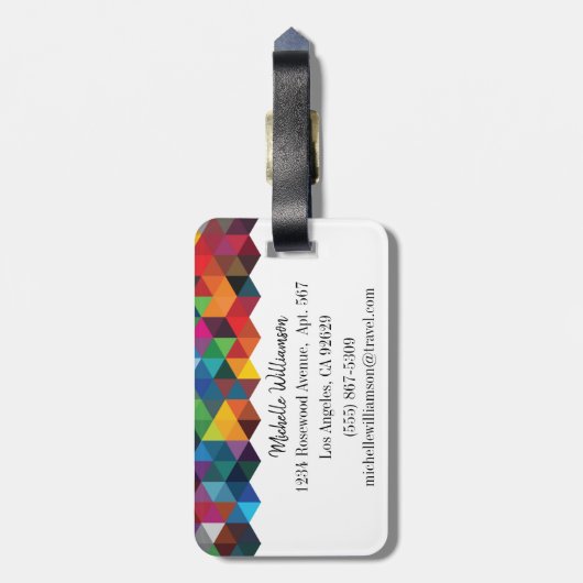 Geometrisch Bagagelabel (Achterkant verticaal)