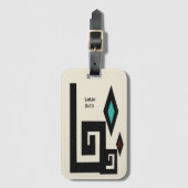 Geometrisch Bagagelabel met Southwestern-stijl (Voorkant (verticaal))