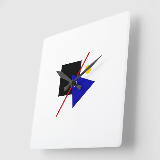 Geometrisch Bauhaus-ontwerp Vierkante Klok (Hoek)
