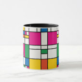 Geometrisch Bauhaus patroon Mok (Midden)