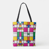 Geometrisch Bauhaus patroon Tote Bag (Achterkant)