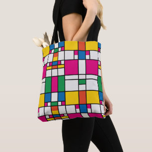 Geometrisch Bauhaus patroon Tote Bag