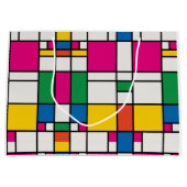 Geometrisch Bauhauspatroon Groot Cadeauzakje (Voorkant)