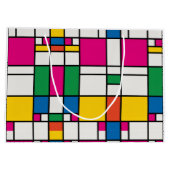 Geometrisch Bauhauspatroon Groot Cadeauzakje (Achterkant)