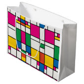 Geometrisch Bauhauspatroon Groot Cadeauzakje (Voorkant Gekanteld)