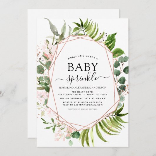 Geometrisch beeld van de Eucalyptus Greenery van b Kaart (Voorkant / Achterkant)