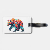 Geometrisch Beer Bagagelabel (Achterkant horizontaal)