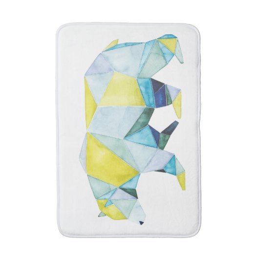 Geometrisch Beer Dier Badmat (Voorkant Verticaal)