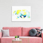 Geometrisch Beer Dier Canvas Afdruk (Insitu (Woonkamer))