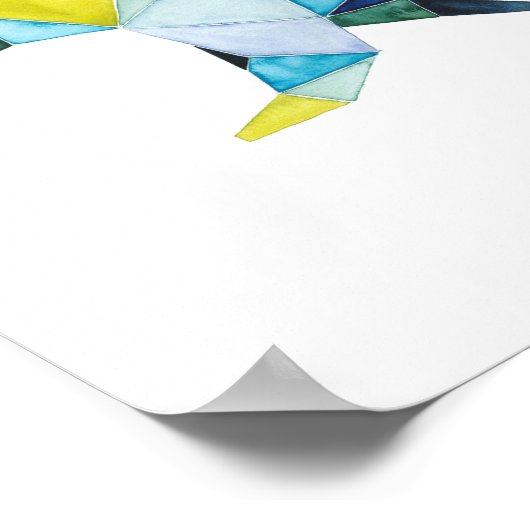 Geometrisch Beer Dier Poster (Hoek)