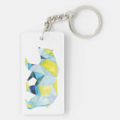 Geometrisch Beer Dier Sleutelhanger (achterkant)