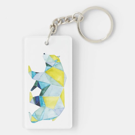 Geometrisch Beer Dier Sleutelhanger (achterkant)