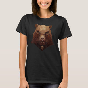 Geometrisch Beer Hoofd Polygon Laag Poly Beer 1 T-shirt