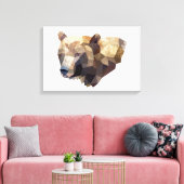 Geometrisch Beer Illustratiescanvas Canvas Afdruk (Insitu (Woonkamer))