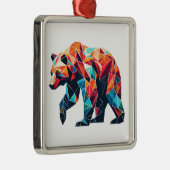 Geometrisch Beer Metalen Ornament (Rechts)