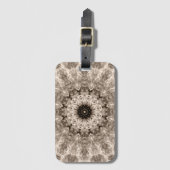 geometrisch, beige, bruin, mandala bagagelabel (Voorkant (verticaal))
