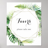 Geometrisch Bestemming Tropisch Groen Favorieten B Poster (Voorkant)