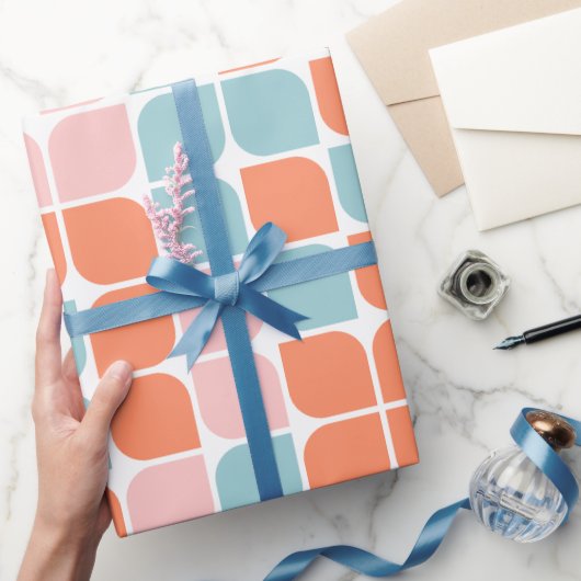 Geometrisch bladpatroon cadeaupapier (Geschenken)