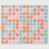 Geometrisch bladpatroon cadeaupapier (Vlak)