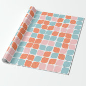 Geometrisch bladpatroon cadeaupapier (Uitgerold)