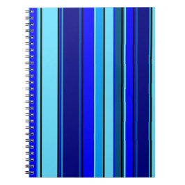 Geometrisch blauw barcodepatroon notitieboek