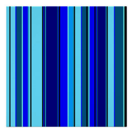 Geometrisch blauw barcodepatroon perfect poster