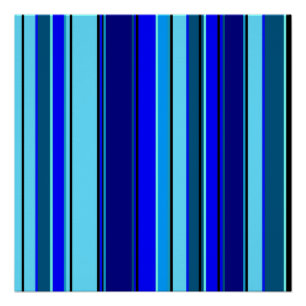 Geometrisch blauw barcodepatroon perfect poster