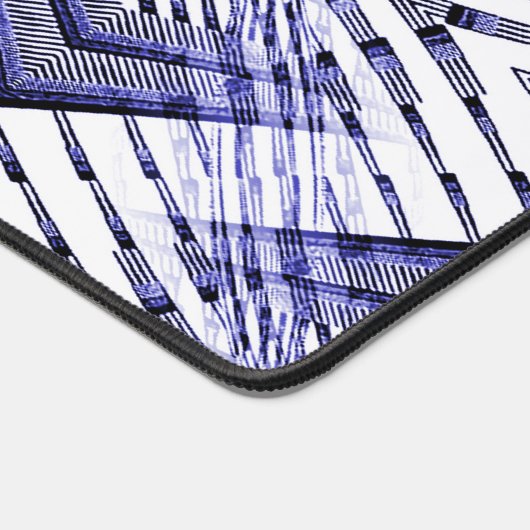 Geometrisch blauw..... bureaumat (Hoek)