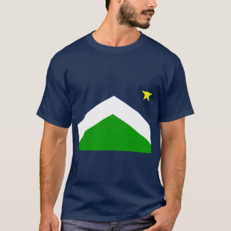 Geometrisch blauw en groen Seward Alaska vlag Sewa T-shirt