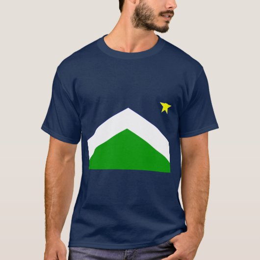 Geometrisch blauw en groen Seward Alaska vlag Sewa T-shirt (Voorkant)