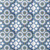 Geometrisch Blauw en Wit Marokkaans Azulejos Tegeltje