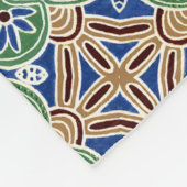 geometrisch blauw groen en bruin Fleece Blanket Deken (Hoek)