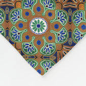 Geometrisch blauw groen en tan Fleece Deken (Hoek)