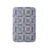 Geometrisch Blauw-heuppatroon Badmat (Voorkant Verticaal)