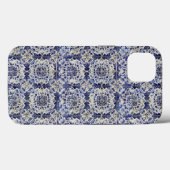 Geometrisch Blauw-heuppatroon Case-Mate iPhone Case (Achterkant (horizontaal))