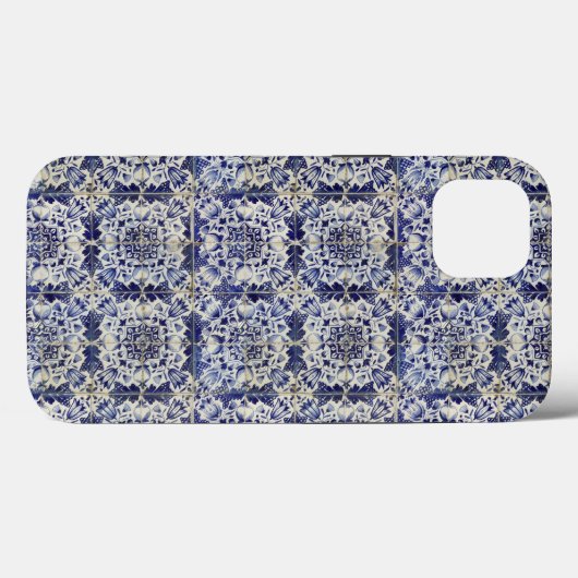  Geometrisch Blauw-heuppatroon Case-Mate iPhone Case (Achterkant (horizontaal))