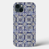  Geometrisch Blauw-heuppatroon Case-Mate iPhone Case (Achterkant)