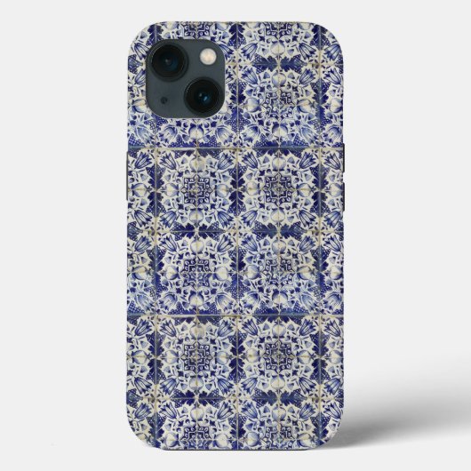 Geometrisch Blauw-heuppatroon Case-Mate iPhone Case (Achterkant)