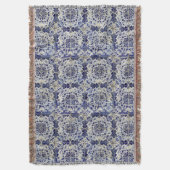 Geometrisch Blauw-heuppatroon Deken (Voorkant Verticaal)