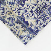 Geometrisch Blauw-heuppatroon Fleece Deken (Hoek)