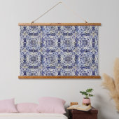  Geometrisch Blauw-heuppatroon Hangend Wandkleed (Slaapkamer)