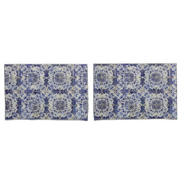  Geometrisch Blauw-heuppatroon Kussensloop