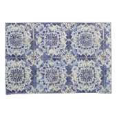 Geometrisch Blauw-heuppatroon Kussensloop (Voorkant-Rechts)